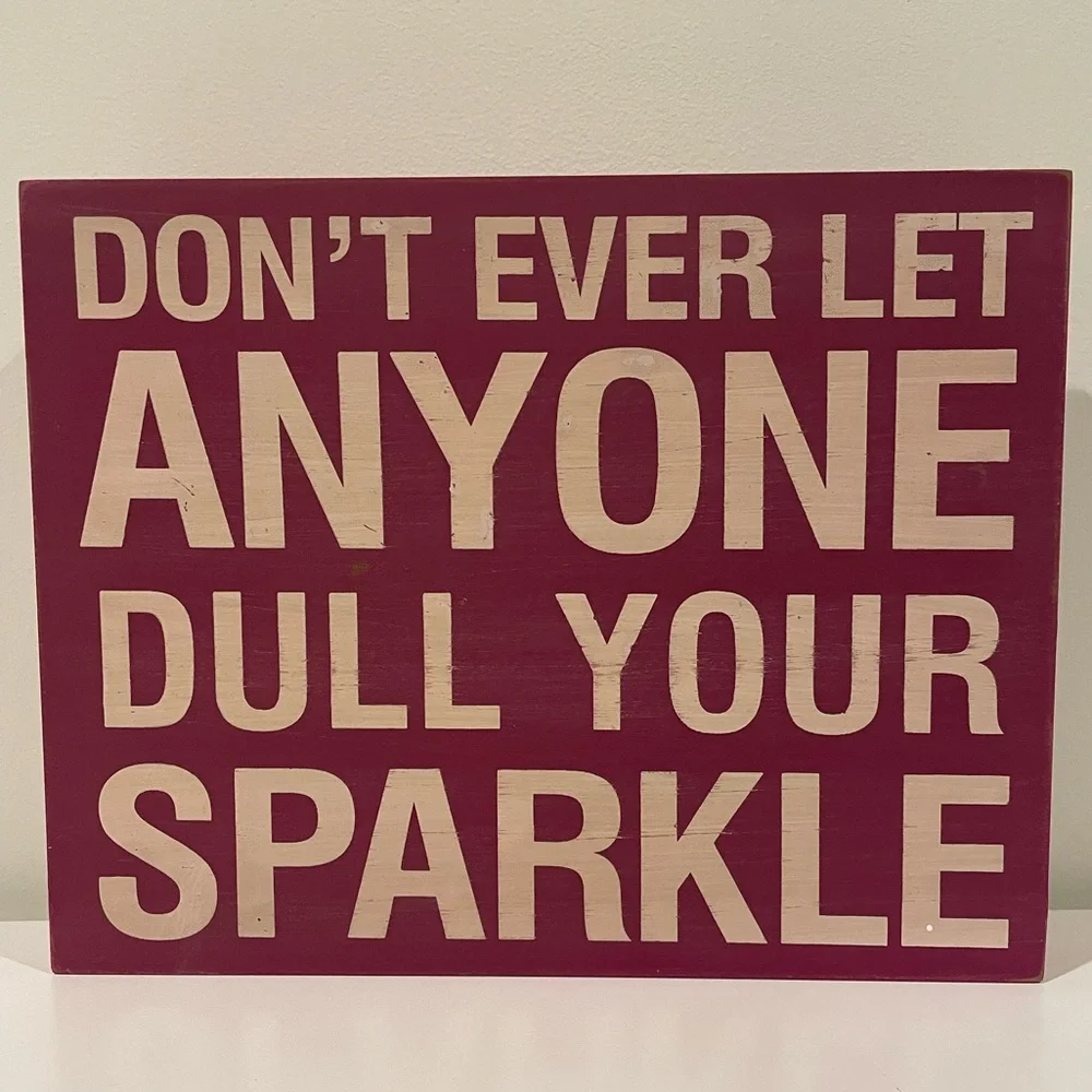 Pink Wooden Sign - Picture 1 of 3